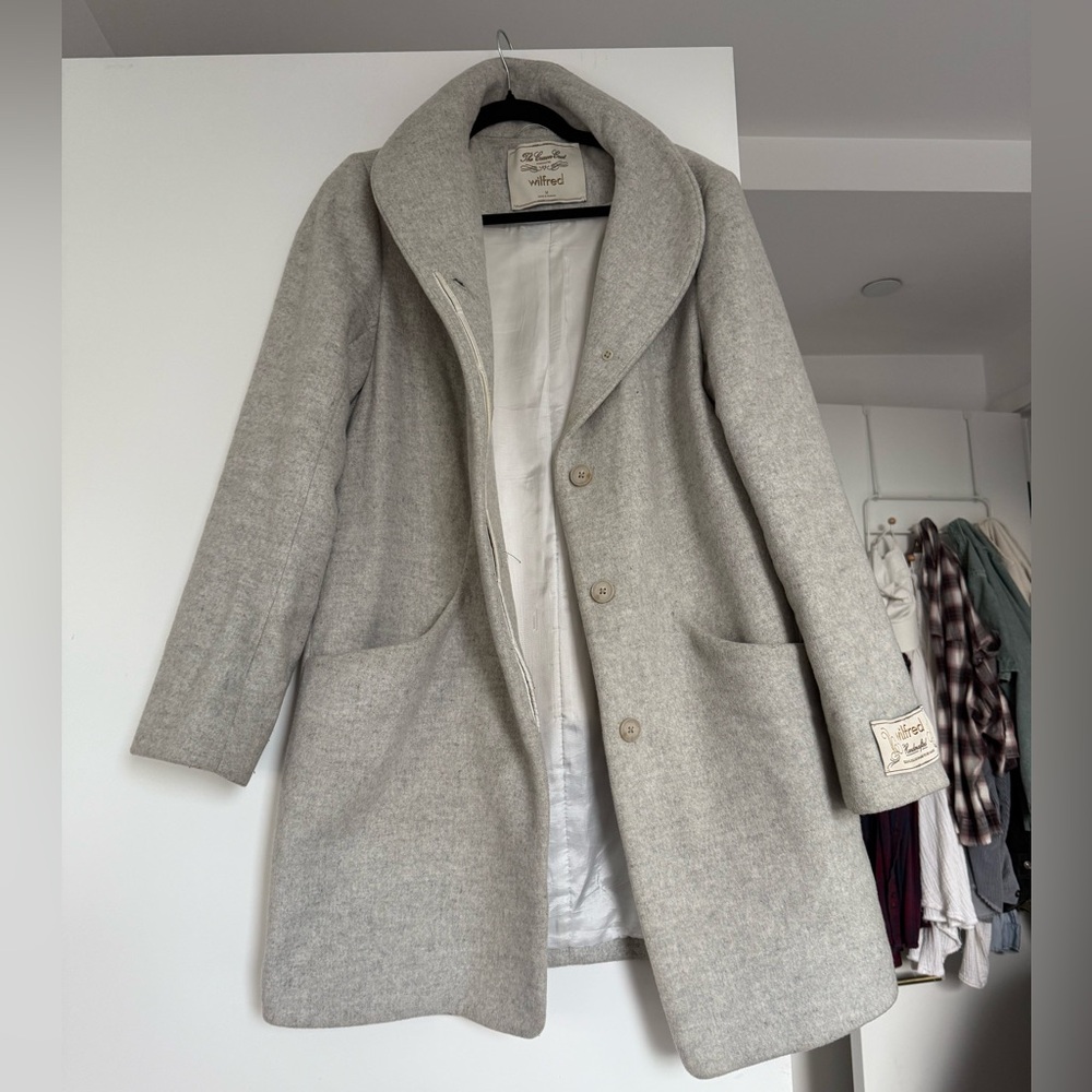 Aritzia Heather Grey Cocoon Coat